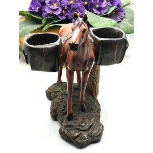 Vintage DWK 2011 Horse Figurine With Double Saddlebags For S&P Shakers